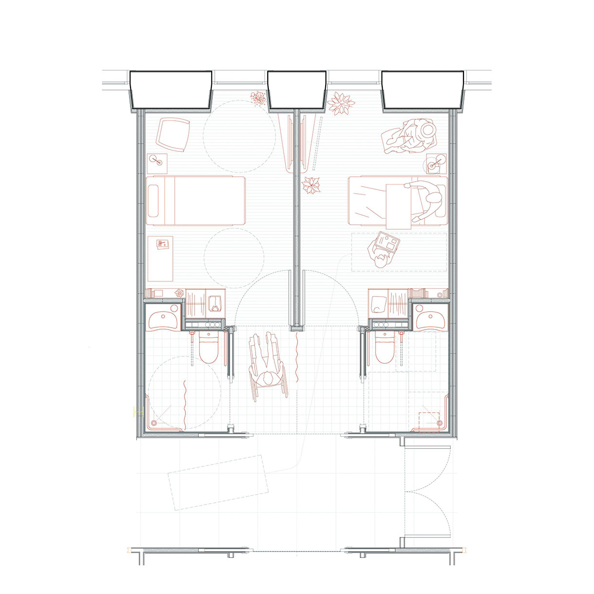 Habitació detall, Residència i centre de dia a Es Castell.